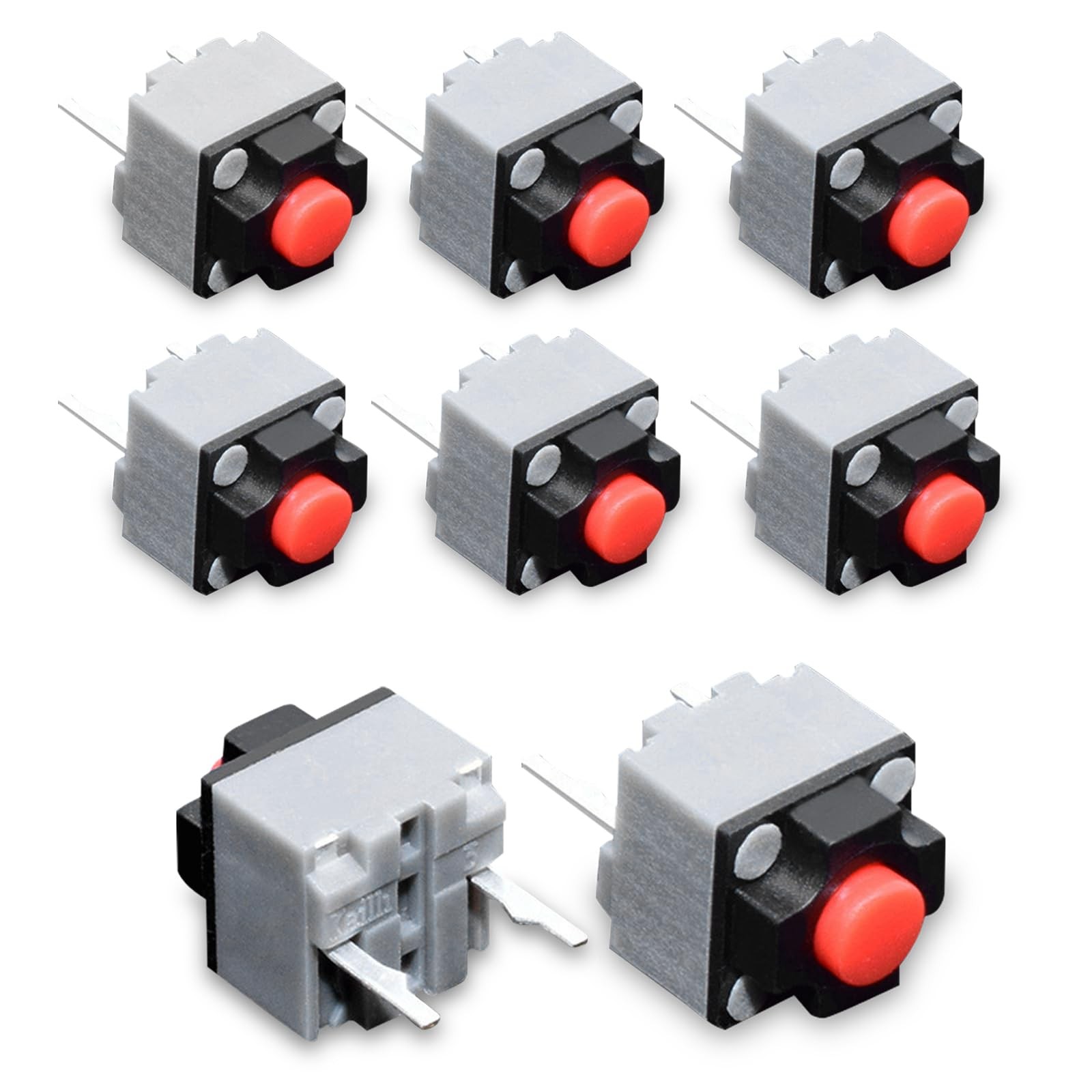 6 Pcs Kailh Silent Mouse Micro Switch 6 * 6 * 7.3mm Industrial Mute Button Squar
