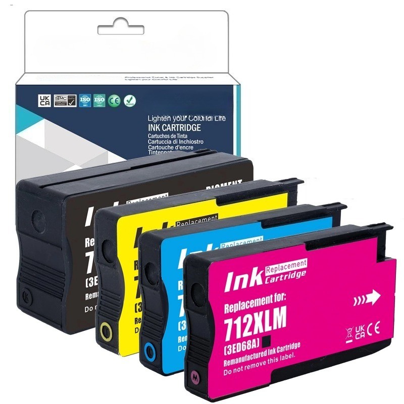 712XL Compatible Ink Cartridge (3ED71A/3ED67A) for HP T210/T230/T250/T650