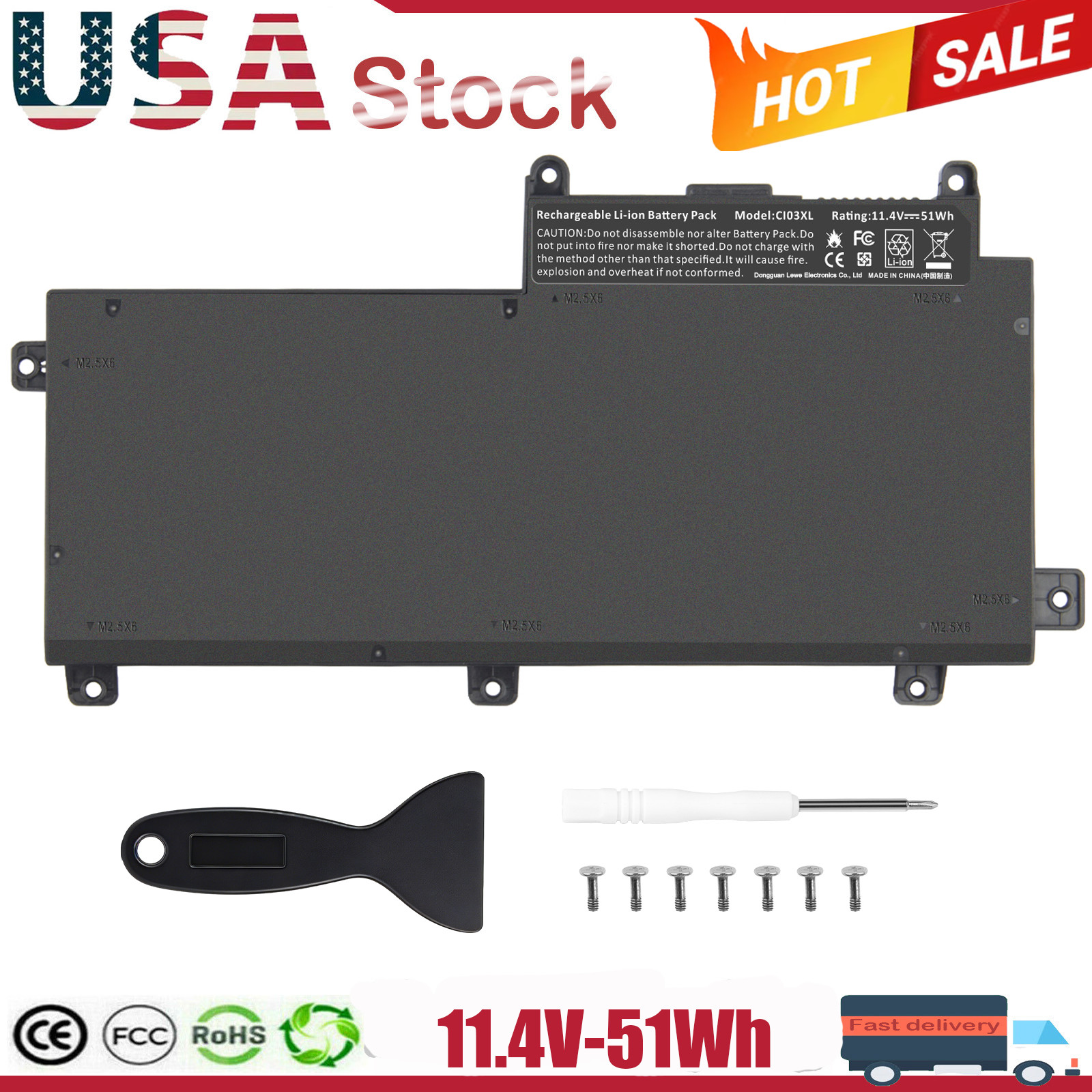 CI03 CI03XL Battery For HP ProBook 640 G2 645 G2 650 G2 655 G2 Series 801554-001