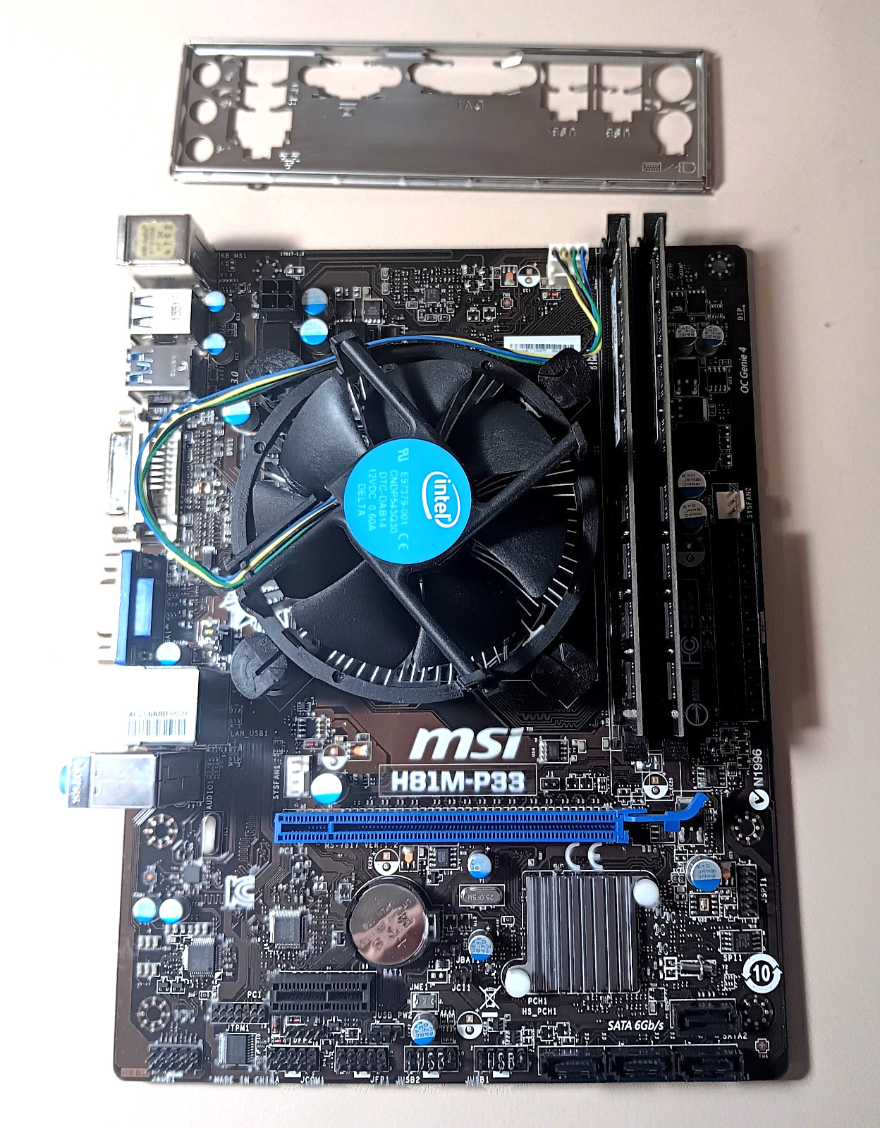 MSI H81M-P33 M-ATX Intel LGA 1150 DDR3 Motherboard with i3-4160 16GB RAM & I/O