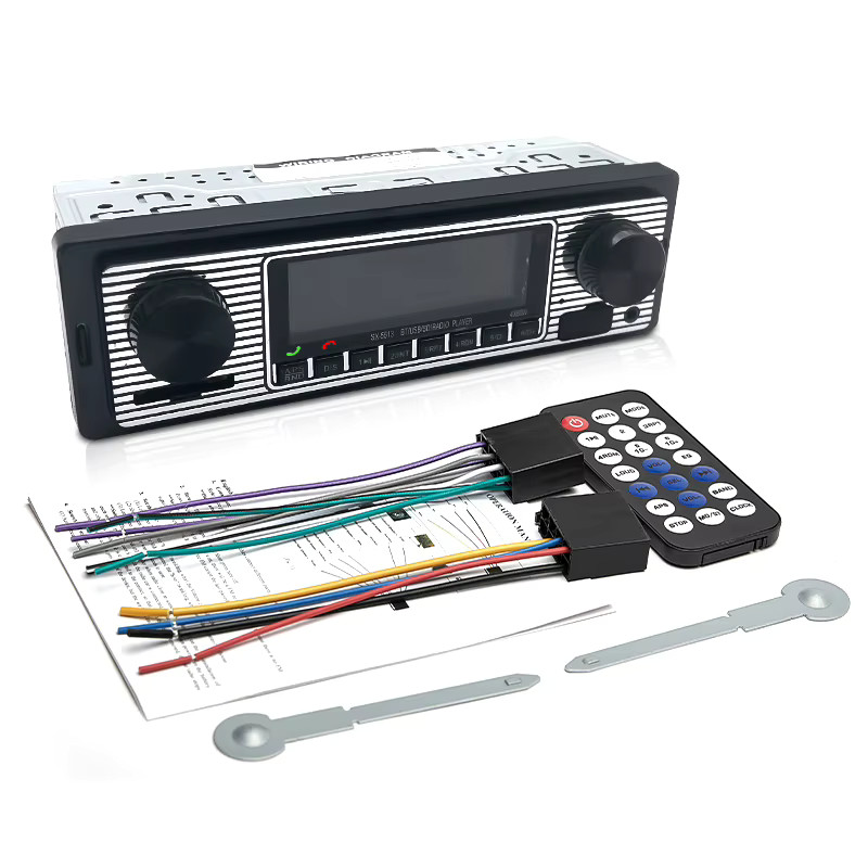 1 DIN In-Dash Car Stereo Radio Bluetooth MP3 Player with USB SD AUX Input 12V