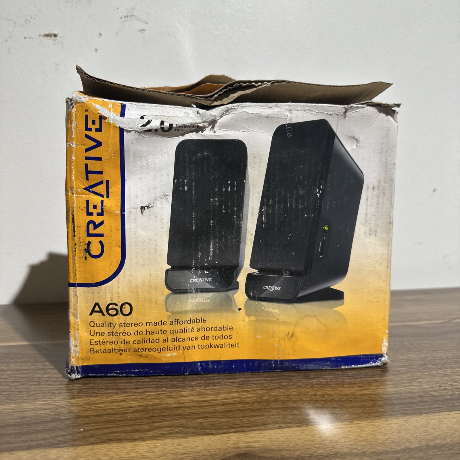 Creative A60 2.0 Desktop Stereo Speaker System – Black – 2W RMS Each