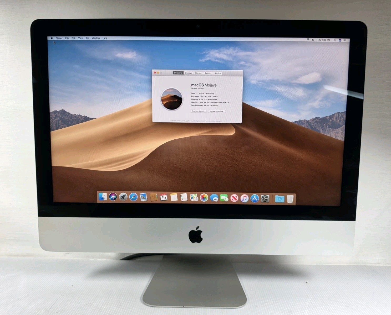 APPLE iMac 21.5” Late 2015 Intel Core i5 2.8GHz 8GB RAM 1TB SSD ALL IN ONE