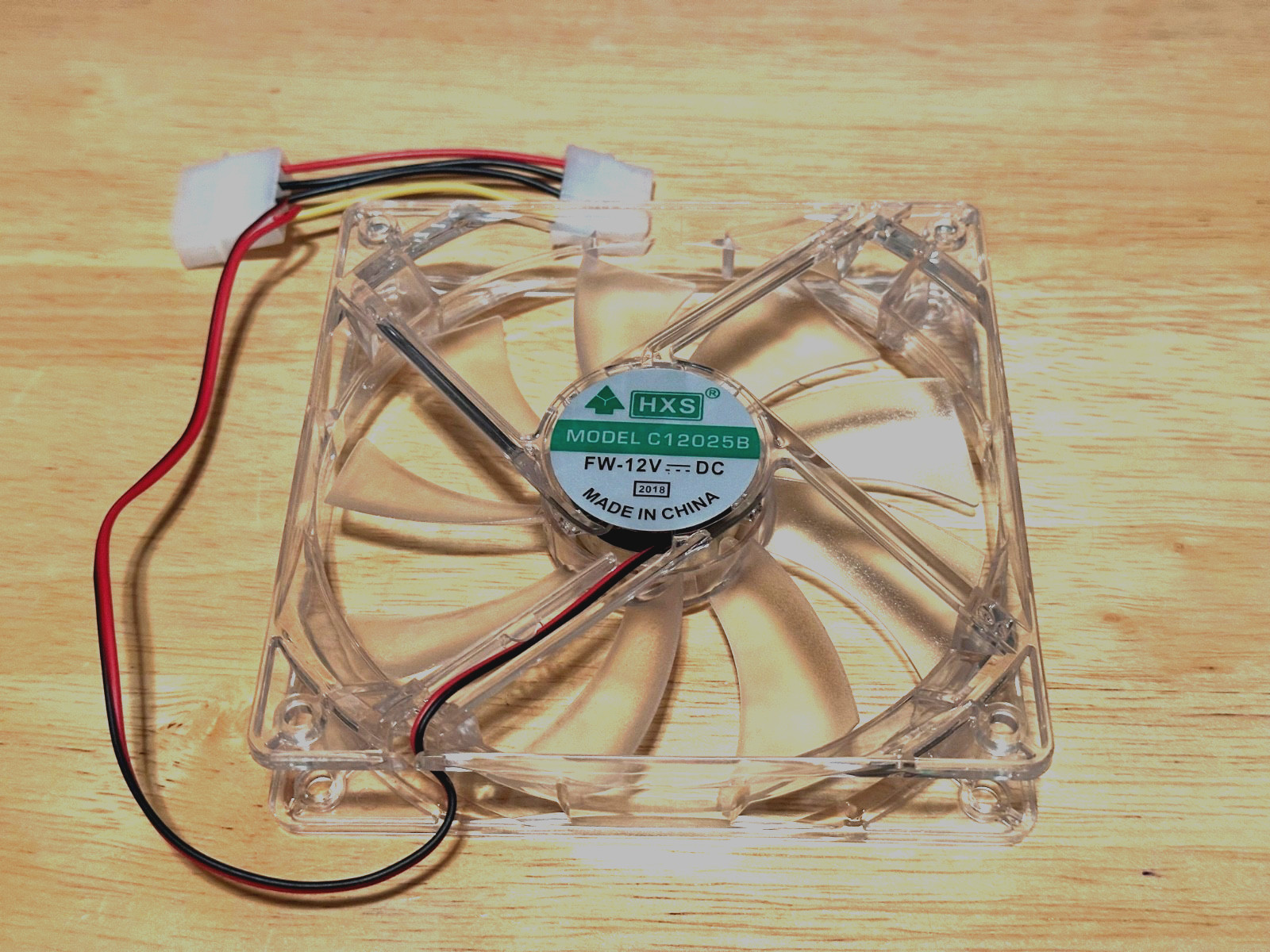 1 Pc HXS Model C12025B FW-12V DC Computer Fan Clear 120mm New