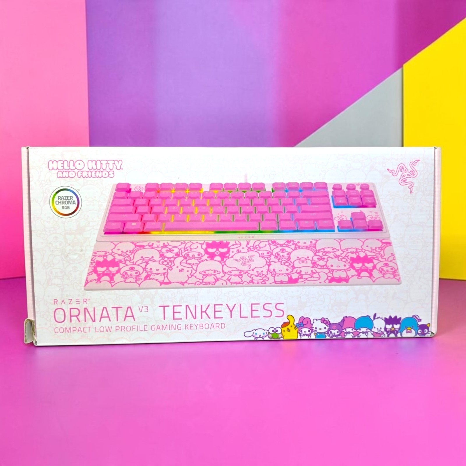 Razer Ornata V3 TKL Hello Kitty Gaming Keyboard Tenkeyless Sanrio NIB Sealed
