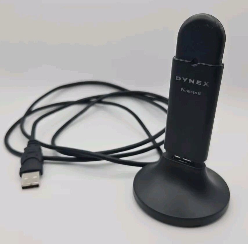 Dynex DX-BUSB Wireless - G USB 2.0 Wi-Fi Adapter with Stand – Tested & Working