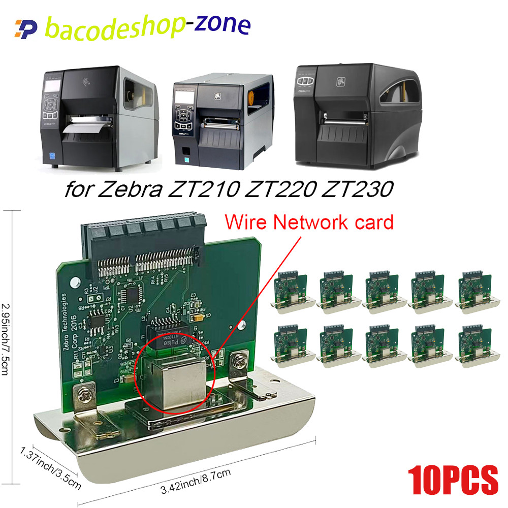 10Pcs For Zebra ZT210 ZT220 ZT230 Internal Ethernet Print Server Network Card