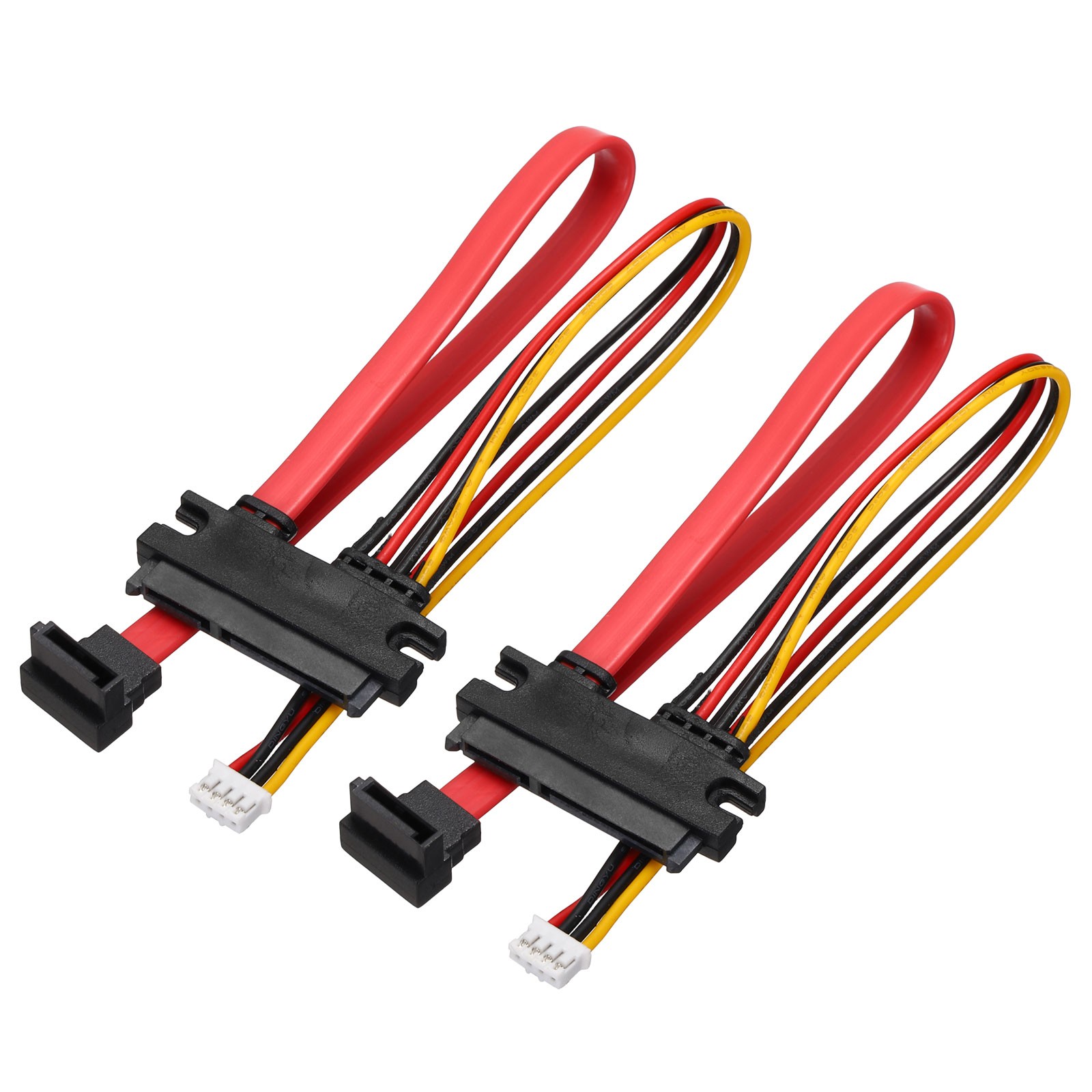 20cm PH2.0 4 Pin to SATA 7+15 Pin Power Cable, 2Pack 270 Degree SATA Right Angle