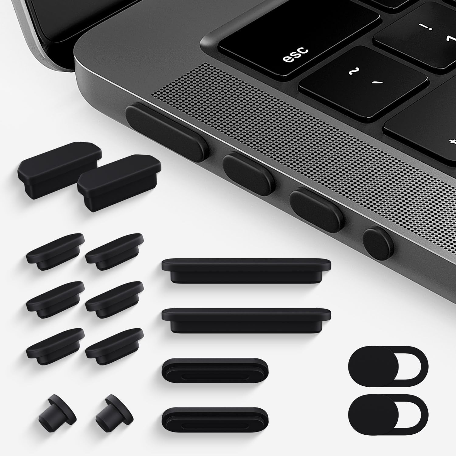 MacBook Pro Accessories, 14 Pack Dust Plug Covers for 2026-2021 MacBook Pro 1...