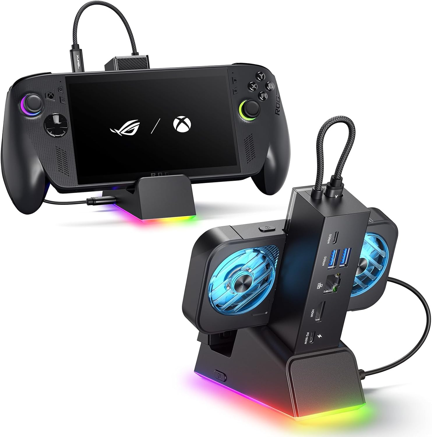 JSAUX Docking Station for ROG Ally X/ROG Ally/Steam Deck/Legion Go, 7-In-1 ROG