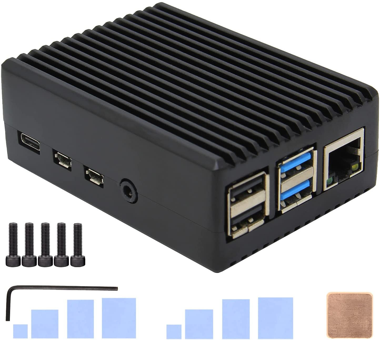 P173 Heavy Duty Passive Cooling Aluminum Case for Raspberry Pi 4 |