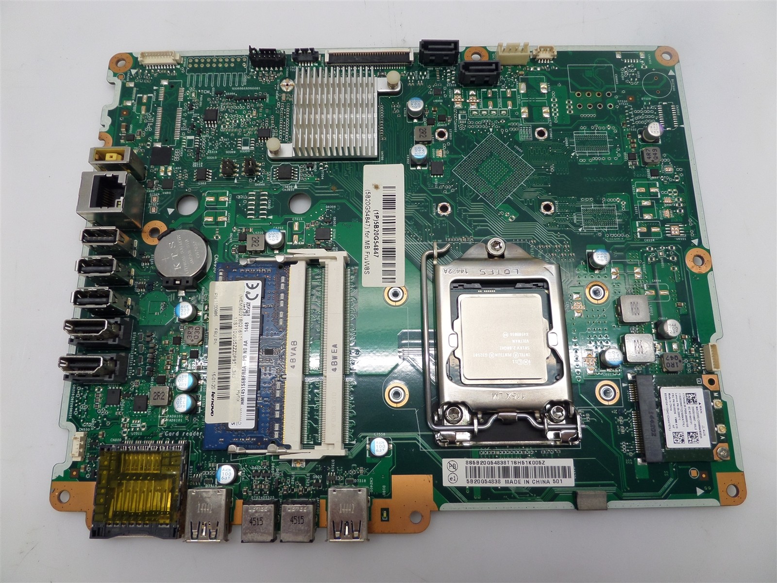 Lenovo AIO B40-30 21.5" AIO Intel Motherboard 5B20G54847 w/ G3250T 2.80GHz CPU