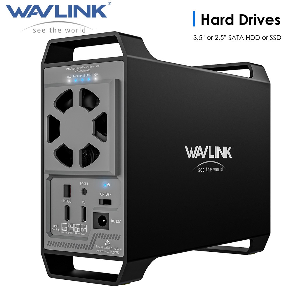 WAVLINK 3.5" & 2.5" SATA Hard Drive Docks 40Gbps M.2 NVMe/SATA SSD Enclosure