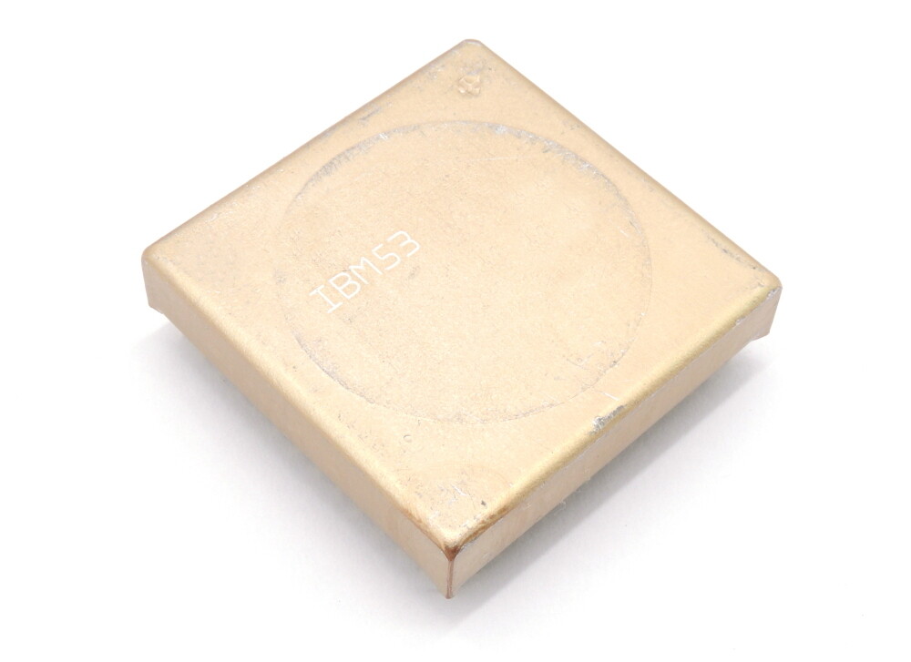 Ibm53 51f1682 Cpu Microprocessor Gold Pga-304 Metal Housing Intel Vintage 1992