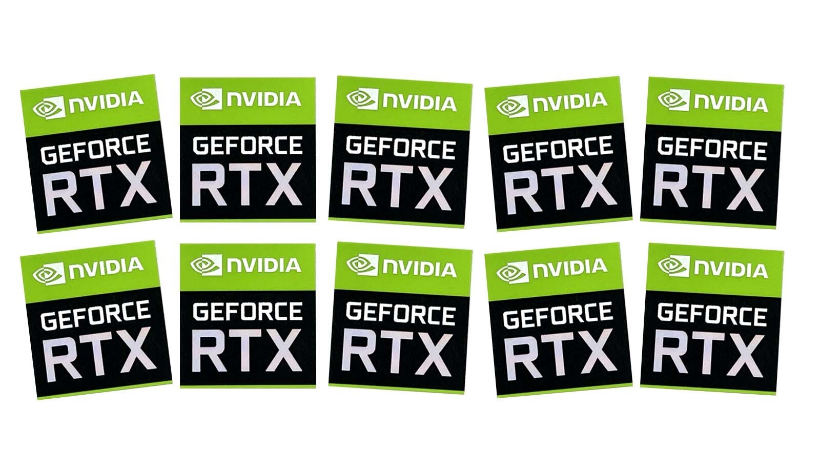 10 pcs original Sticker for Nvidia GeForce RTX Case Badge Label Logo 17mm x 18mm