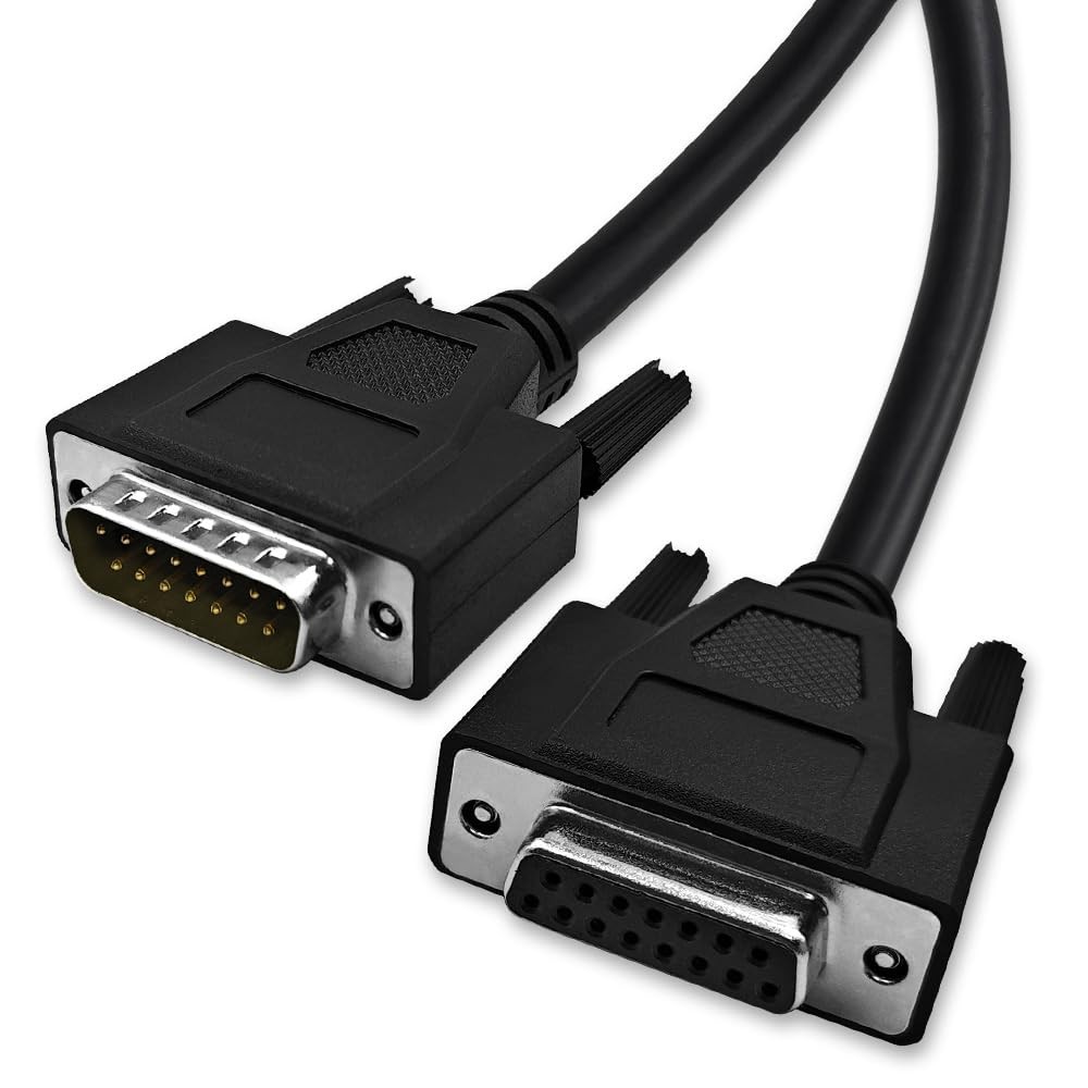DB15 15 Pin Serial Extension Cable 5 Ft 1.5M Female To Male SC910S07FM