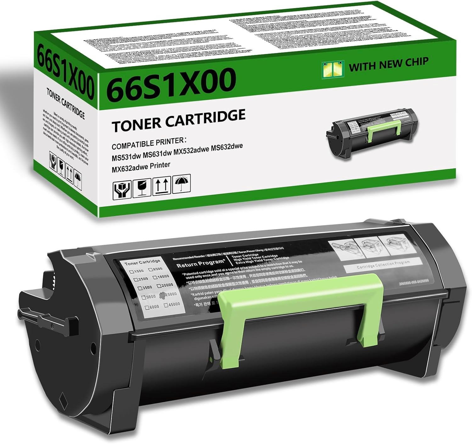 66S1X00 Lexmark Compatible Black Toner Cartridge Extra High Yield MX631 MX632 ɘ
