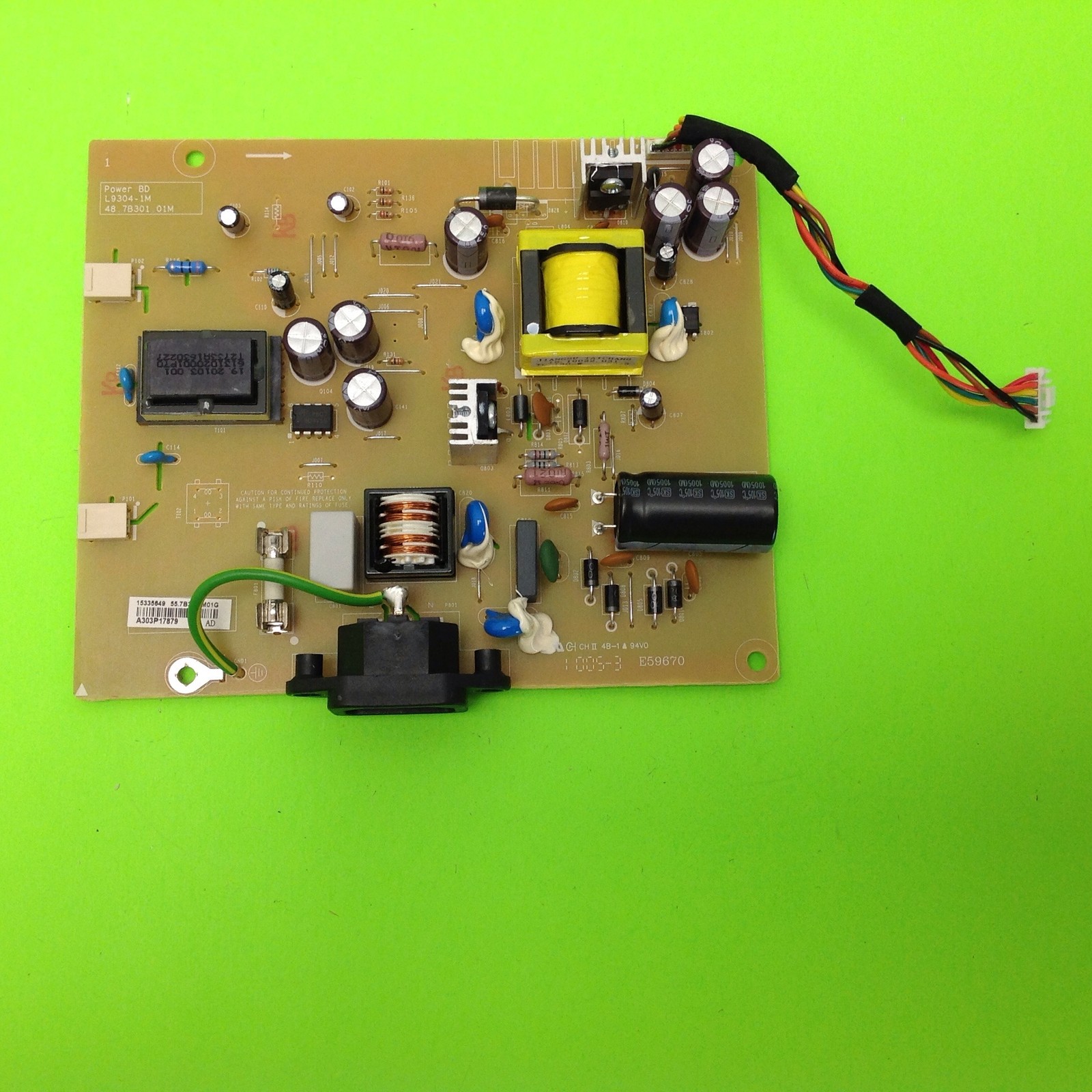 Dell E2010HT 20" C201R Monitor Power Supply Board 48.7B301.01M L9304-1M