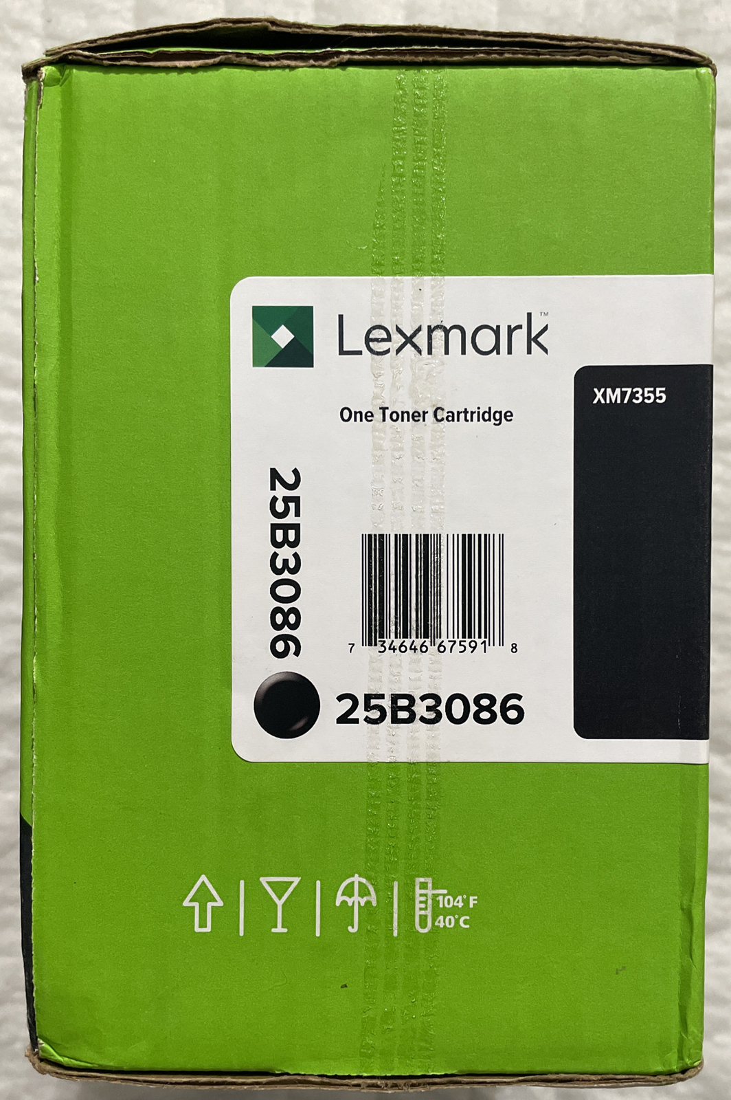 Lexmark 25B3086 Black Toner Cartridge For XM7355 XM 7365 OEM Sealed Retail Box
