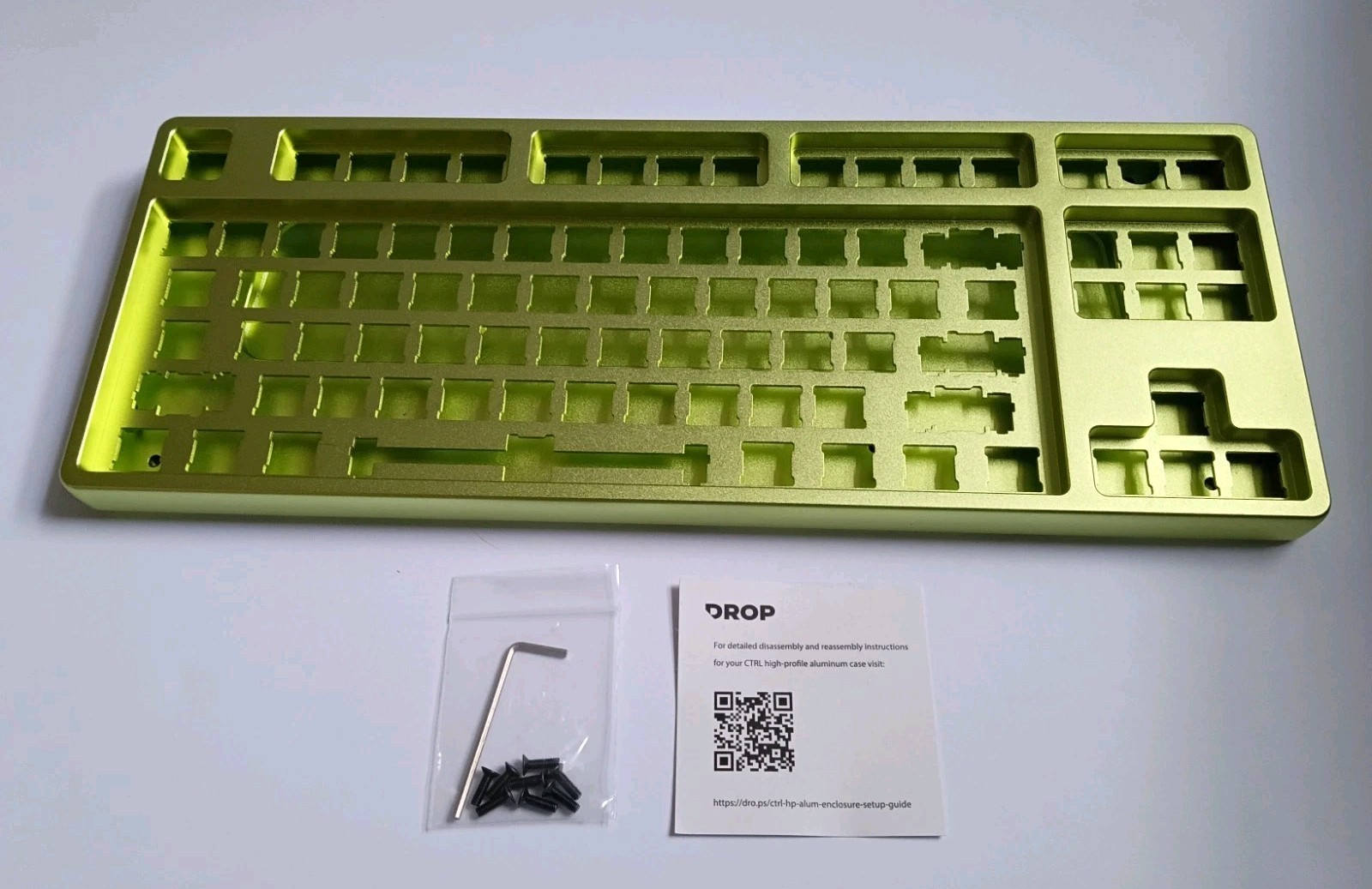 Drop CTRL High Profile Lime Green Anodized Aluminum Case Only 