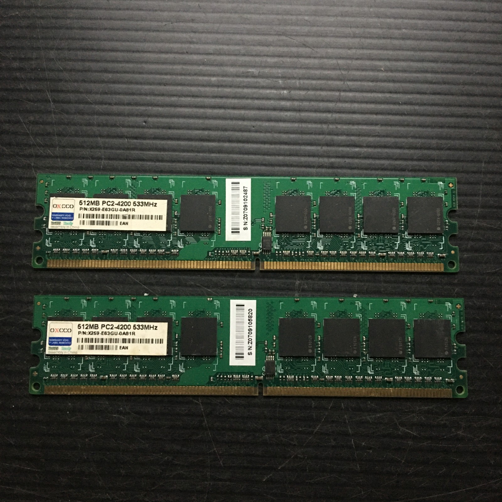 2PCS Oxcco 512MB PC2-4200 533Mhz Desktop Memory RAM (X259-E63GU-0A81R)