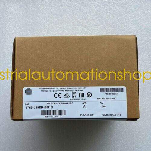 1PC NEW 1769-L19ER-BB1B A CompactLogix 1MB Memory Controllers Via DHL or FedEX