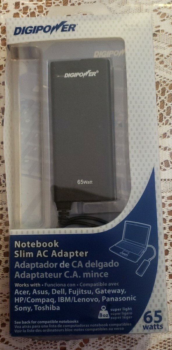 Digipower 65 Watt Universal Notebook Charger AC-SPS65 19V 3.42A