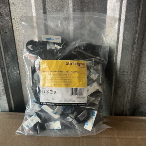 Startech CBMCC3 100 ADHESIVE CABLE MANAGEMENT CLIPS COMPUTER/NETWORK CORD HOLDER