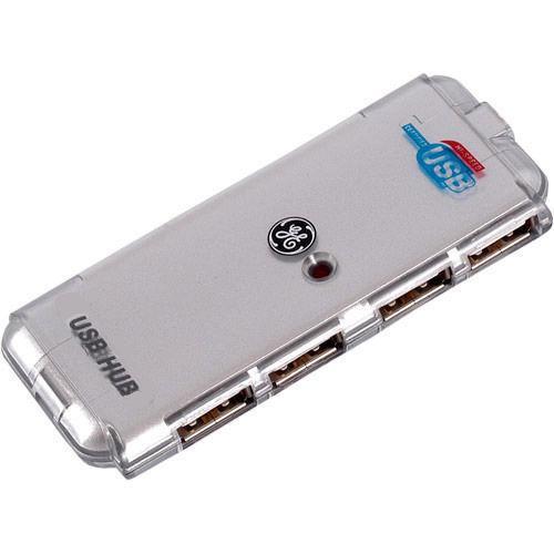 4-Port USB HUB GE Portable Compact for PC Mac Laptop Notebook Desktop