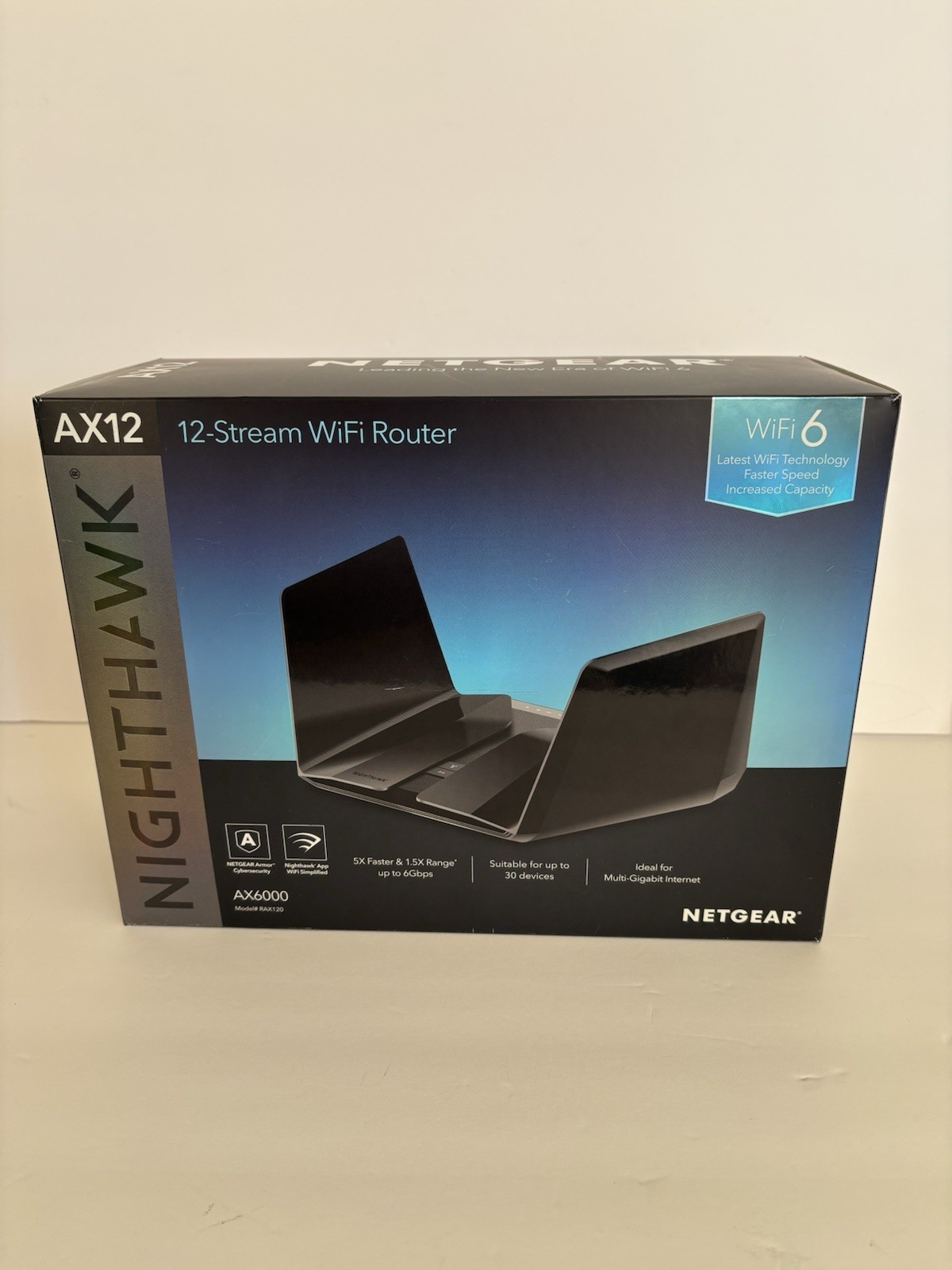 NETGEAR Nighthawk AX12 RAX120 AX6000 12-Stream WiFi 6 Wireless Router