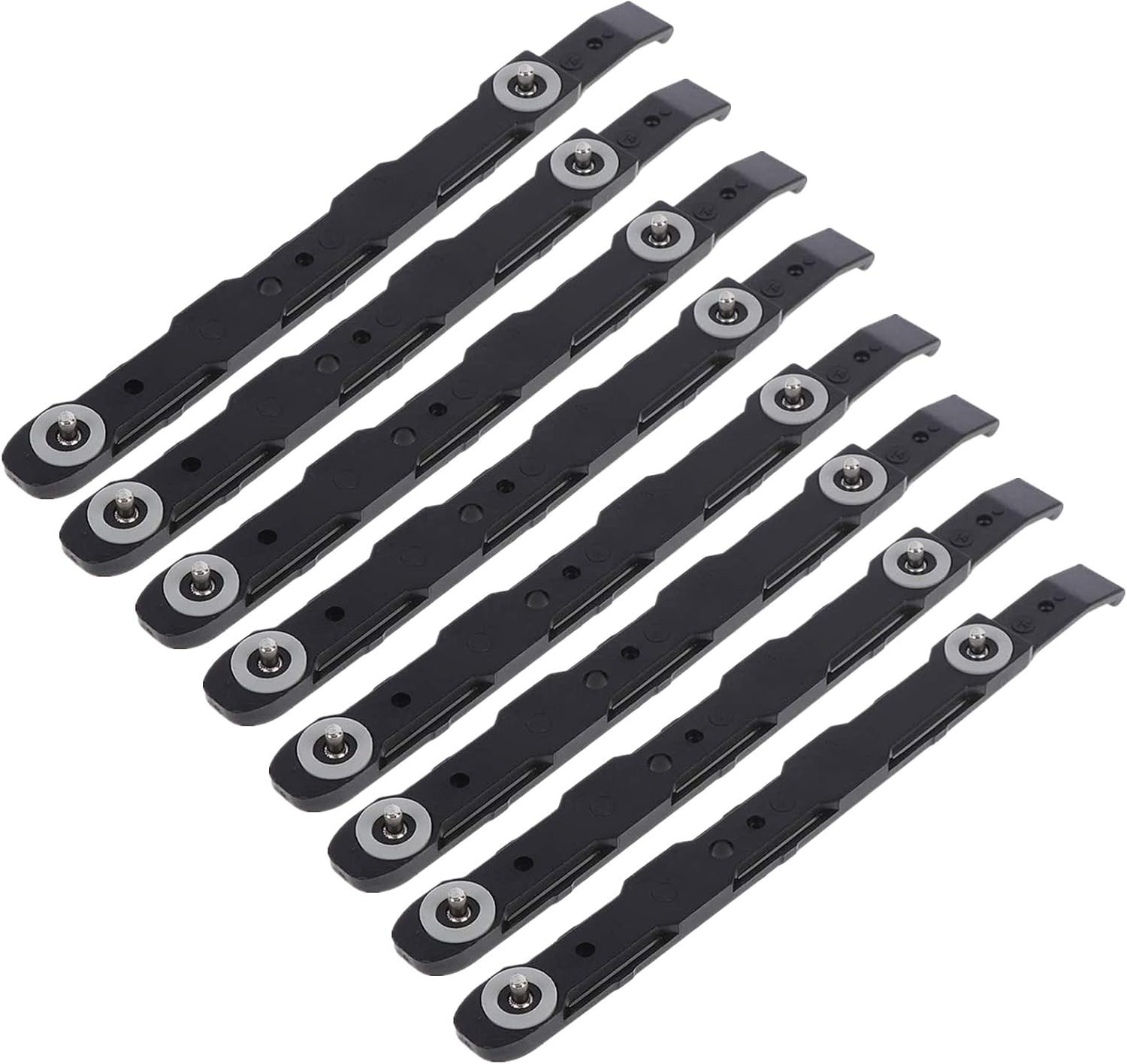 8 Pack Chassis Hard Drive Mounting Rails Plastic HDD Mount Rails Black