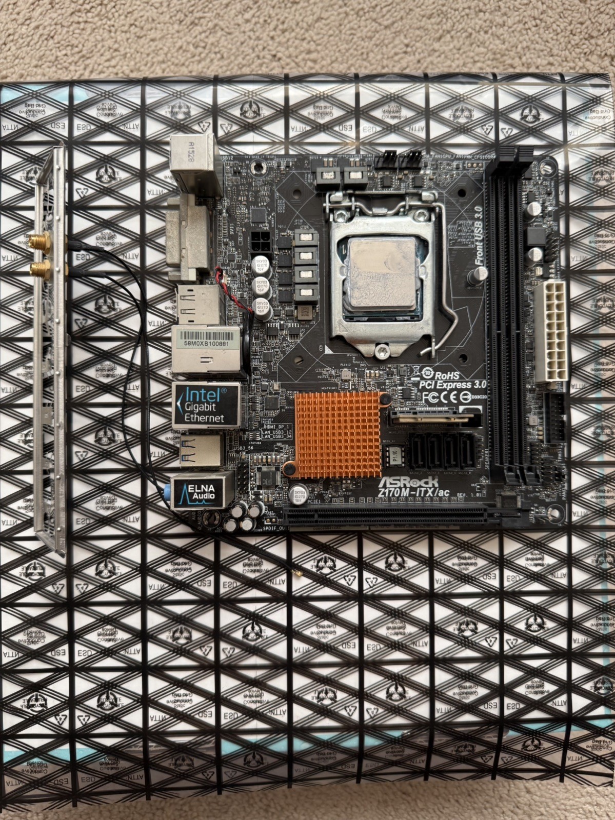ASRock Z170M-ITX/AC LGA 1151 Intel Motherboard with Core i5 6600K Combo