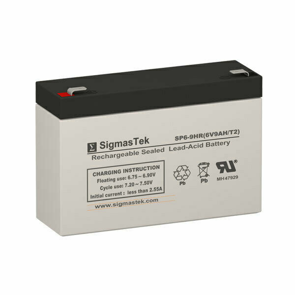 BP7-6-F2 B&B Battery replacement SLA Battery (6V 9AH)