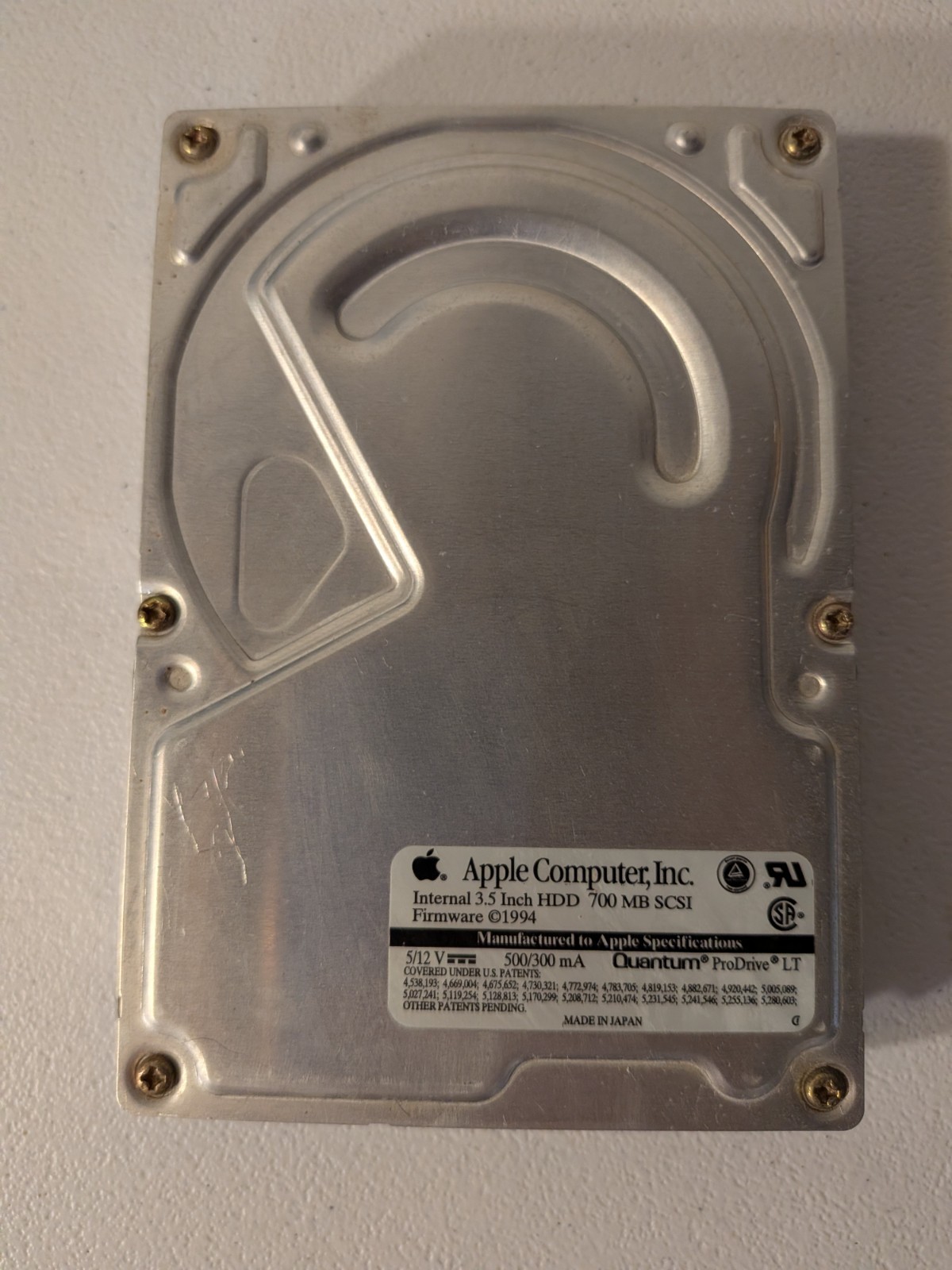 VINTAGE Apple Quantum ProDrive LT 700MB 3.5" OEM Hard Drive SCSI 50pin Mac