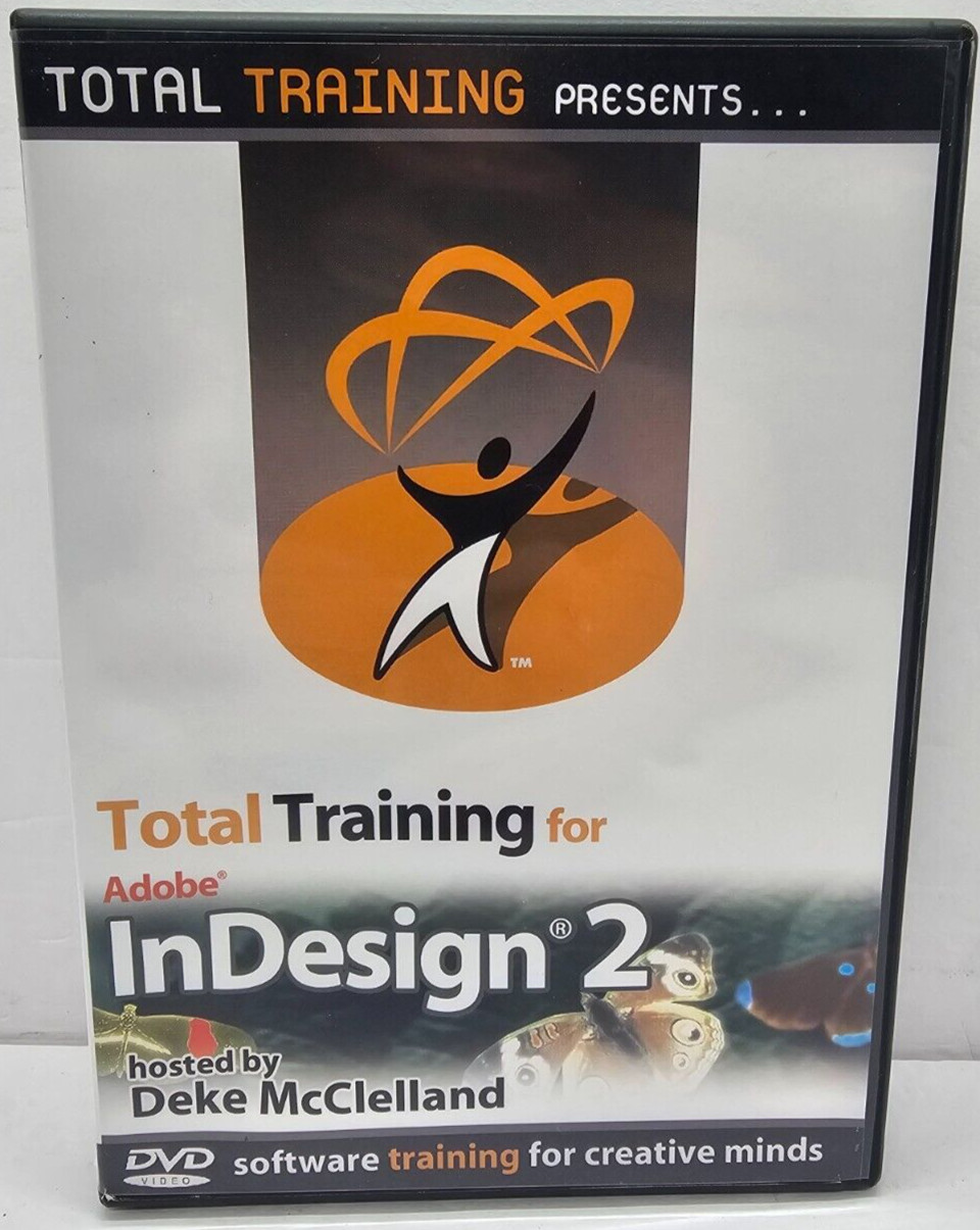 Total Training for Adobe InDesign 2 DVD CD-ROM 2002 Opened Never Used