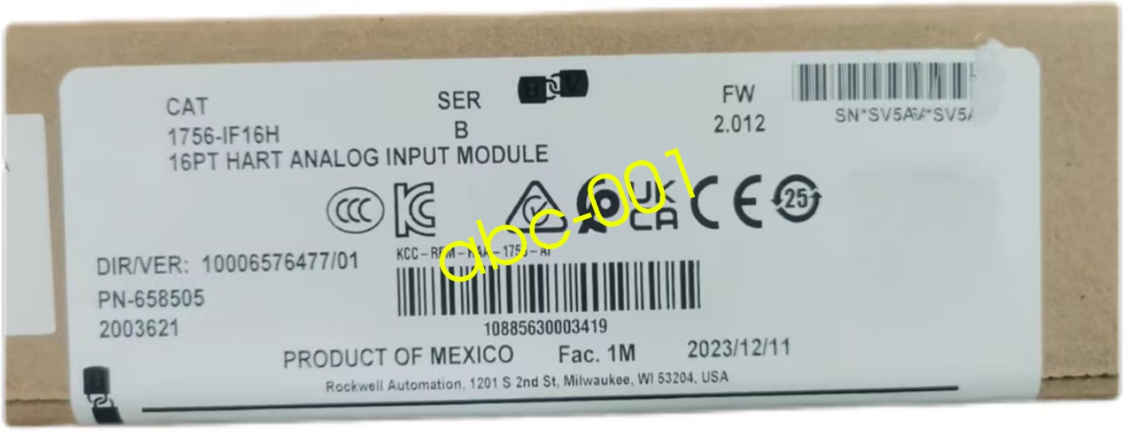 1PC NEW 1756-IF16H Simulated Input Module fast shipping