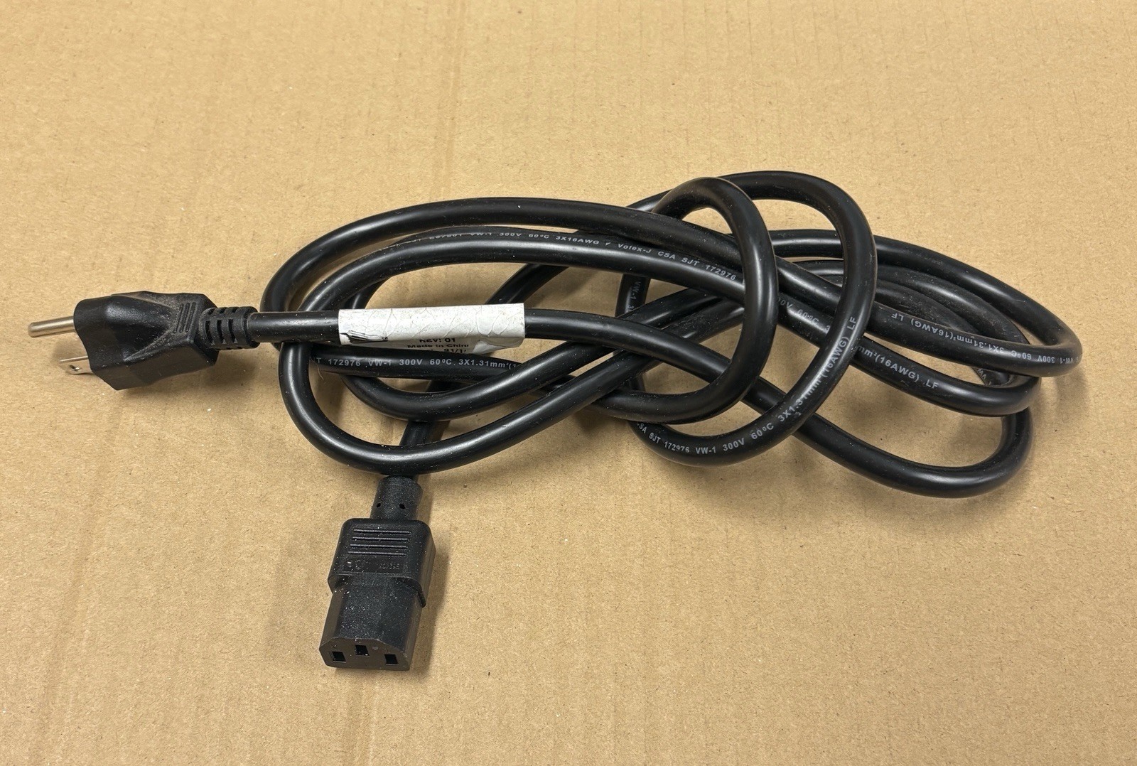 3 Prong AC Premium 7’ Power Cord Standard Seven Foot