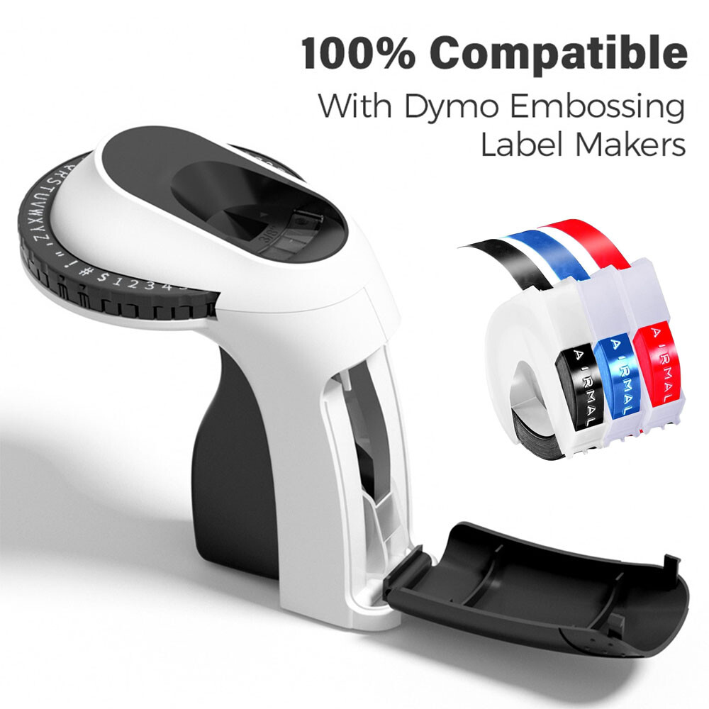 Phomemo E975 Embossing Label Maker Handheld Label Maker with 3 PCS Label Tapes