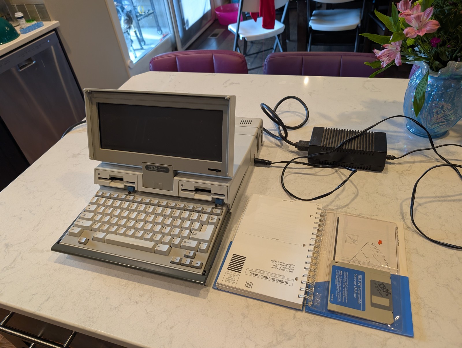 Vintage IBM 5140 PC Personal Computer Convertible with Case & Manual
