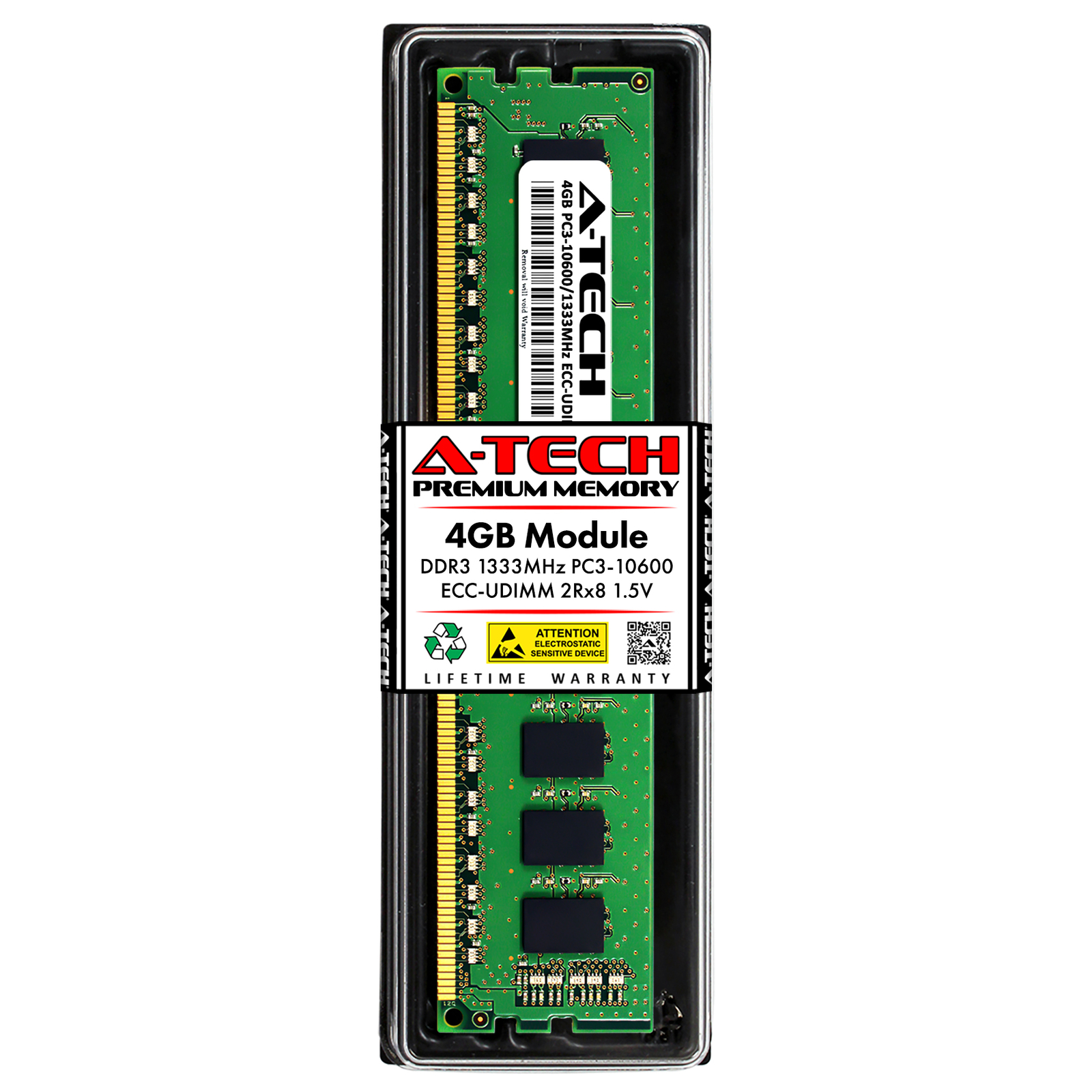 4GB DDR3 PC3-10600 ECC UDIMM (Replacement for Kingston KTD-PE313E/4G) Memory RAM
