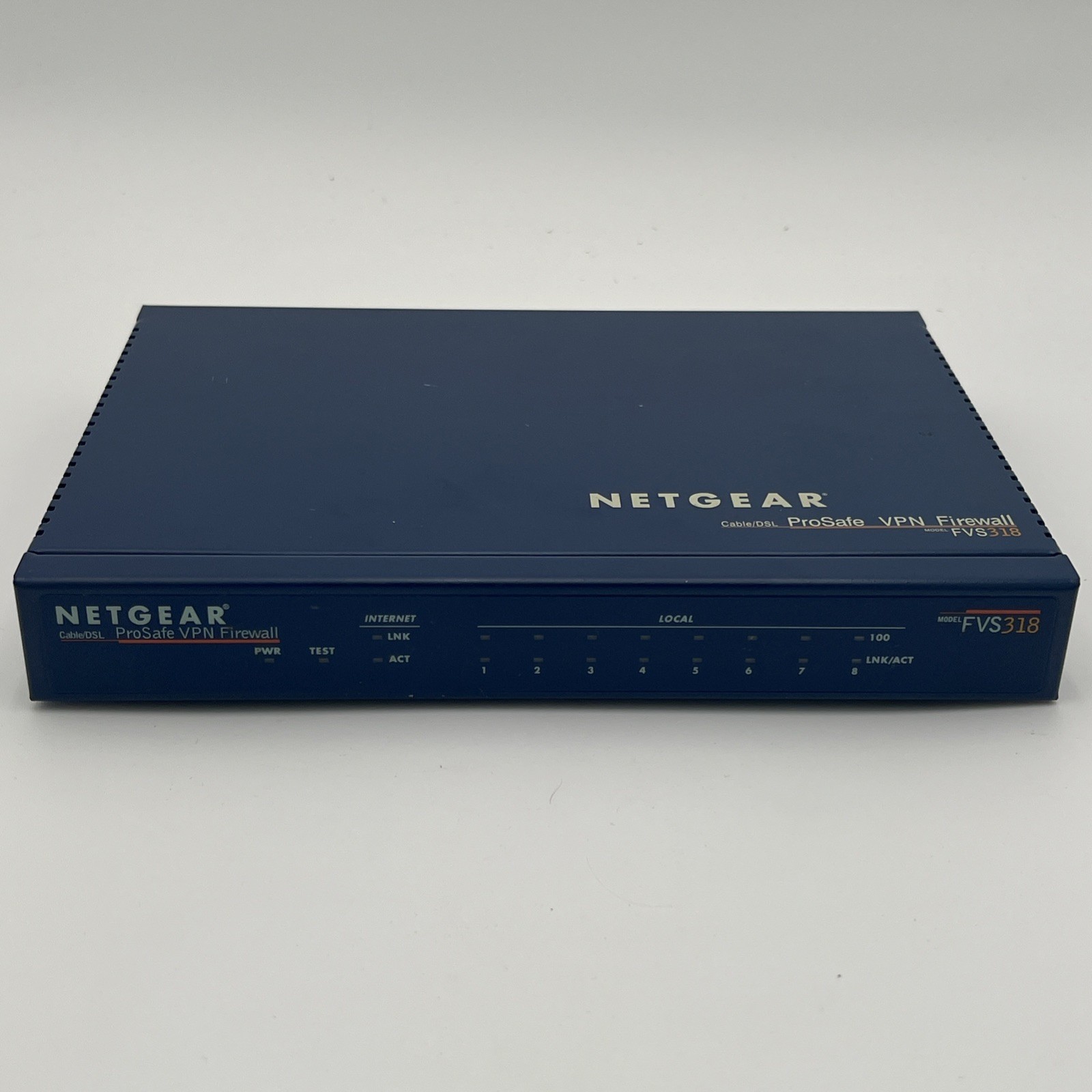 Netgear ProSafe FVS318 8-Port Fast VPN Firewall w Power Supply Tested