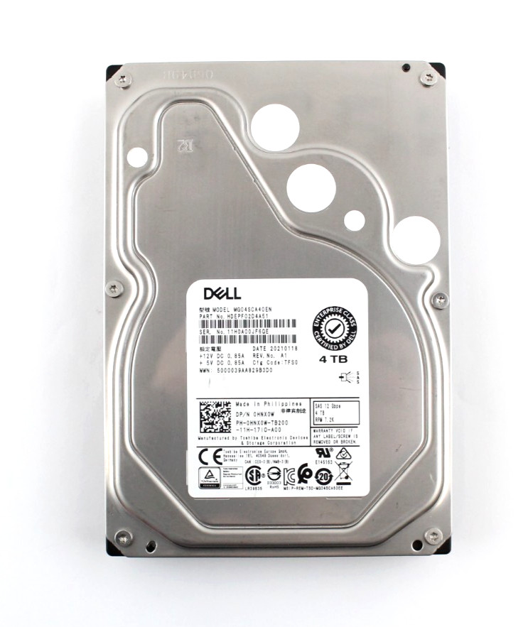 Dell 0HNX0W 3.5" 4TB 7200 RPM 512e 12Gbps Enterprise SAS Hard Drive