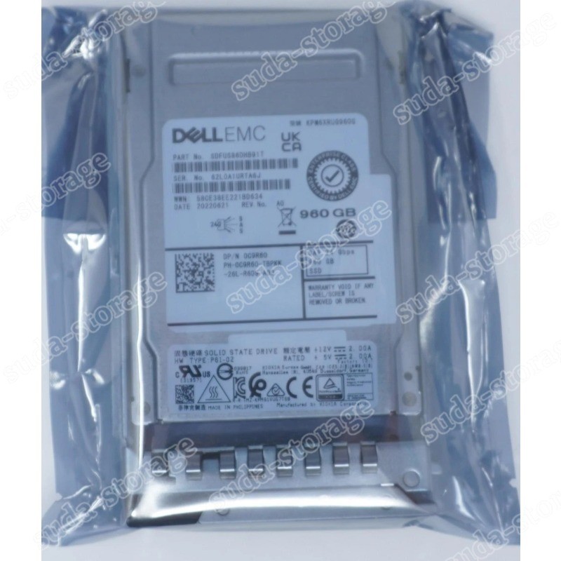 New 0C9R60 C9R60 DELL 960GB BiCS 24G RI SAS 2.5 SSD KPM6XRUG960G Fast Delivery