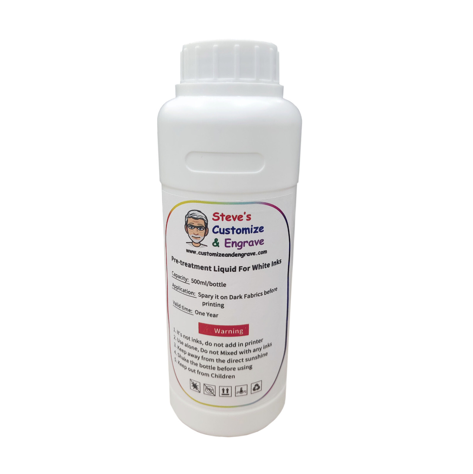 Pretreatment Solution For White Inks 500ml Textile Garment DTG Printer