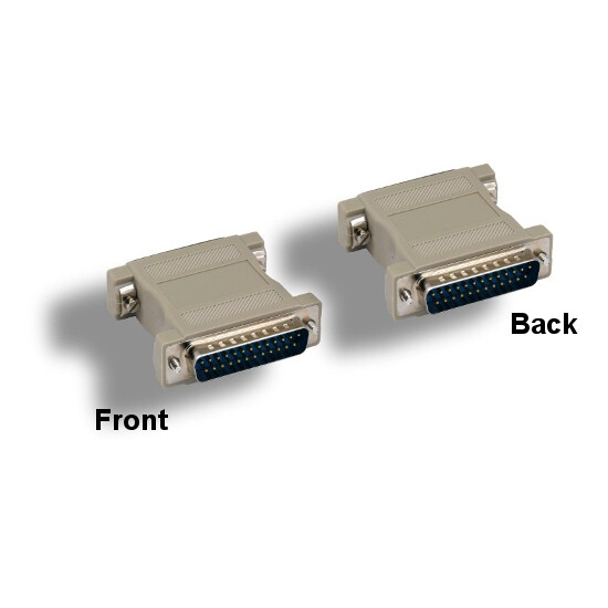 10x DB25 Male to Male Molded Adapter Straight 25Pin RS-232 Parallel/Serial