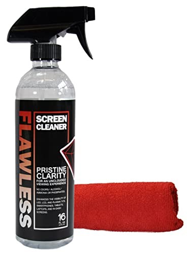Flawless Screen Cleaner Spray With Microfiber Cleaning Cloth For LCD, 
