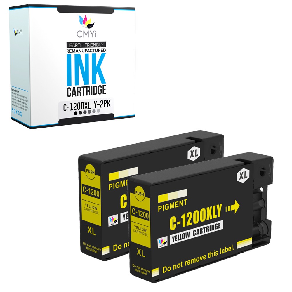 2-Pack Compatible CMYi PGI-1200XL Yellow Ink Cartridge fits Canon MAXIFY MB2120