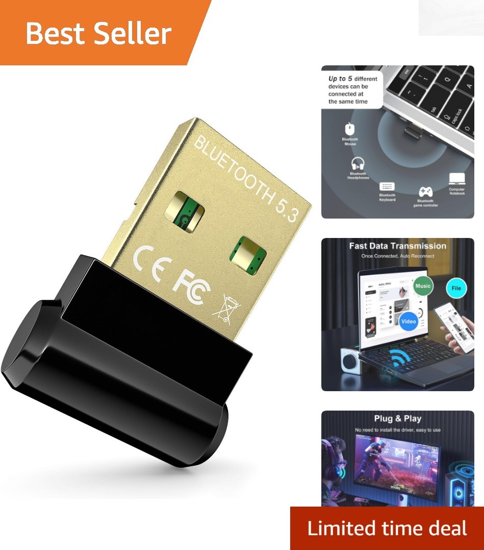 Wireless Bluetooth Adapter 5.3: Effortless Connectivity for Headphones & More
