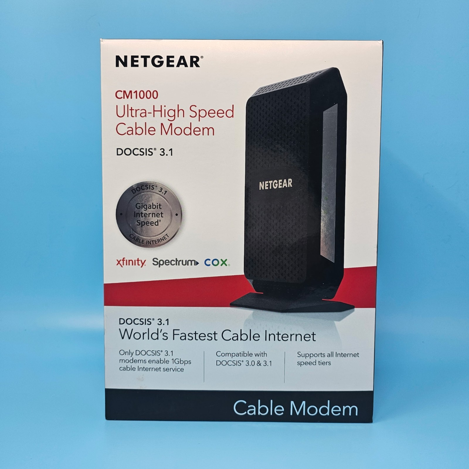 NETGEAR CM1000 DOCSIS 3.1 Ultra High Speed Cable Modem 1 Gbps Internet