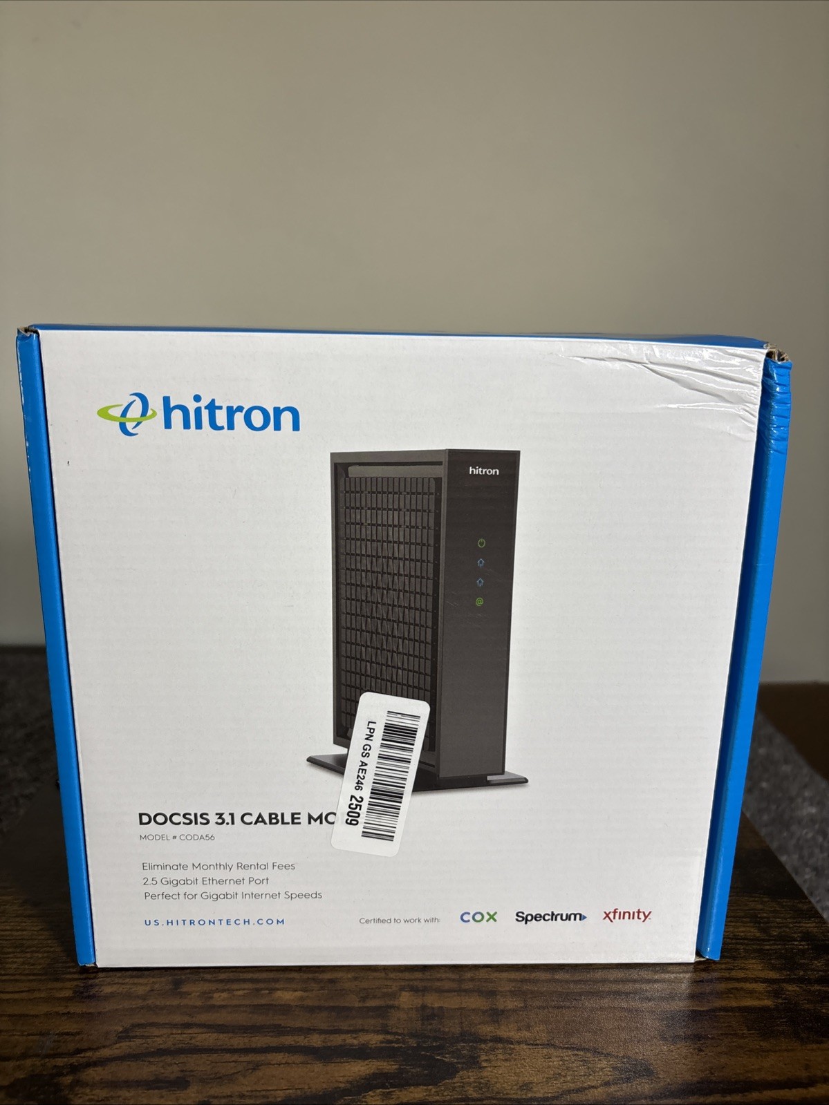 Hitron CODA56 DOCSIS 3.1 Cable Modem 2.5GbE, Xfinity, Spectrum, Cox (Open Box)